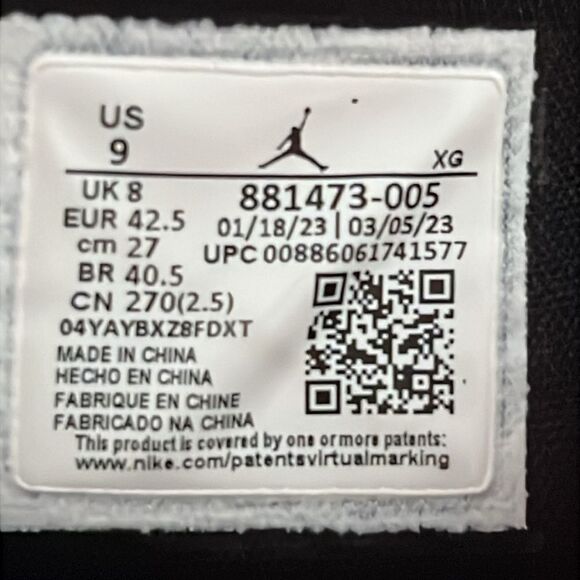 Nike Air Jordan Black University Red Hydro 6 Slides SZ 9 ( 881473-005) SZ 9 - Picture 4 of 6